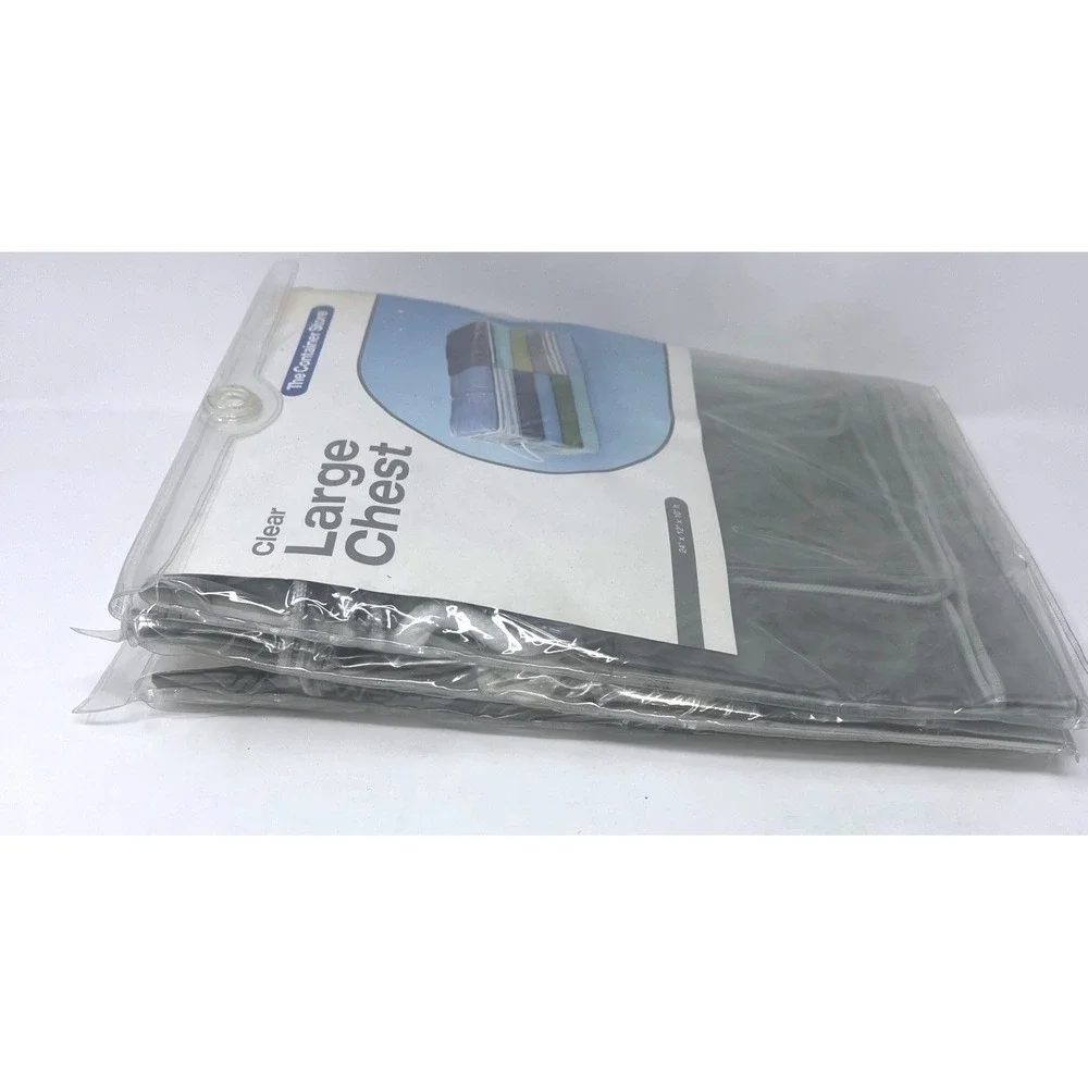 Lot Of 3 The Container Store Clear large Chest Storage Bags 24x12x10 NOS Sealed